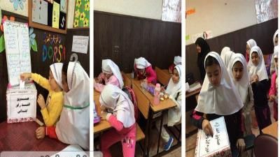 دانش‌آموزان در حال انجام یک فعالیت یادگیری تعاونی و پروژه‌محور در کلاس درس