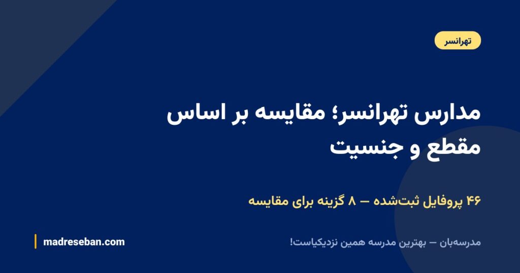 بهترین مدارس تهرانسر؛ دولتی و غیرانتفاعی به تفکیک مقطع